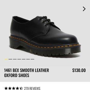 Dr. Martens 1461 Bex Oxford shoes smooth leather size 7